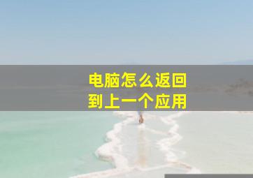 电脑怎么返回到上一个应用