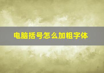 电脑括号怎么加粗字体