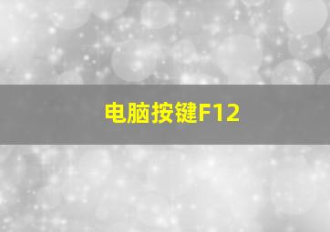 电脑按键F12