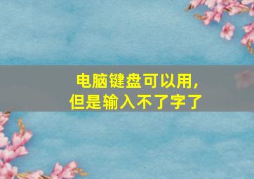 电脑键盘可以用,但是输入不了字了