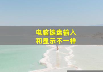 电脑键盘输入和显示不一样