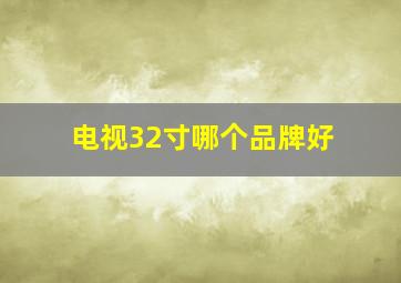 电视32寸哪个品牌好