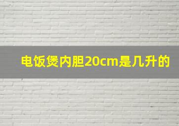 电饭煲内胆20cm是几升的