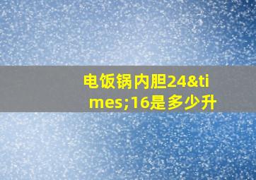 电饭锅内胆24×16是多少升