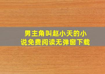 男主角叫赵小天的小说免费阅读无弹窗下载