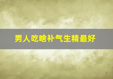 男人吃啥补气生精最好