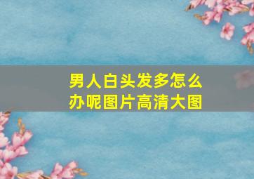 男人白头发多怎么办呢图片高清大图