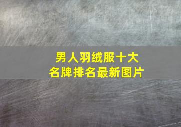 男人羽绒服十大名牌排名最新图片