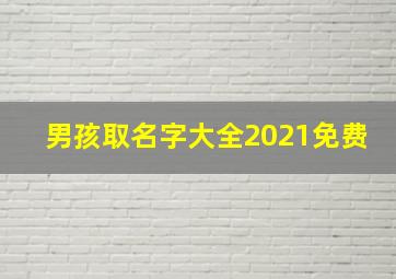 男孩取名字大全2021免费