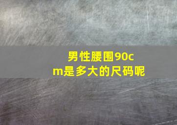 男性腰围90cm是多大的尺码呢