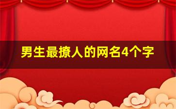 男生最撩人的网名4个字