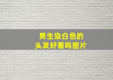 男生染白色的头发好看吗图片