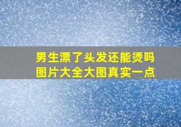 男生漂了头发还能烫吗图片大全大图真实一点