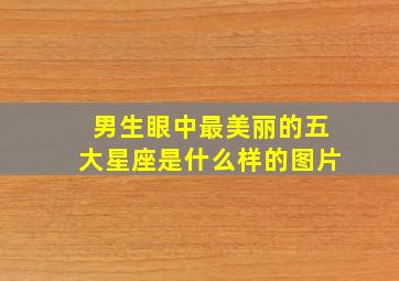 男生眼中最美丽的五大星座是什么样的图片