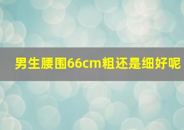 男生腰围66cm粗还是细好呢