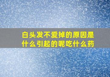 白头发不爱掉的原因是什么引起的呢吃什么药