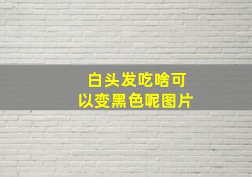 白头发吃啥可以变黑色呢图片