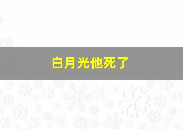 白月光他死了