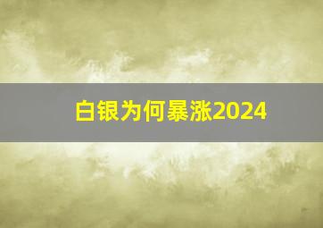 白银为何暴涨2024