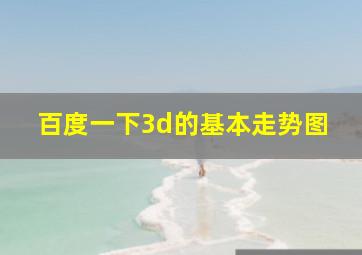 百度一下3d的基本走势图