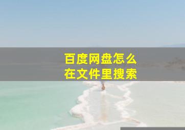 百度网盘怎么在文件里搜索