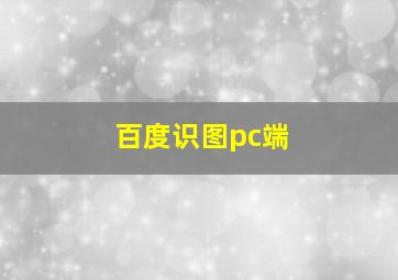 百度识图pc端