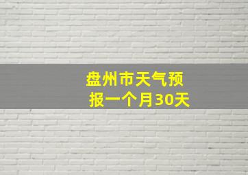 盘州市天气预报一个月30天