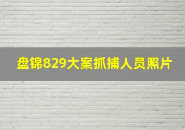 盘锦829大案抓捕人员照片