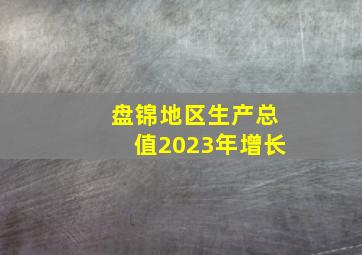 盘锦地区生产总值2023年增长