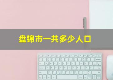 盘锦市一共多少人口