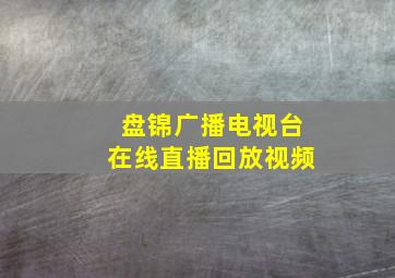 盘锦广播电视台在线直播回放视频