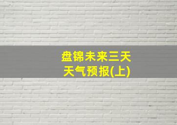 盘锦未来三天天气预报(上)