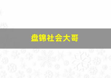 盘锦社会大哥