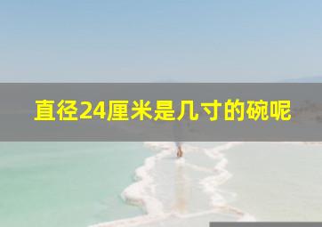 直径24厘米是几寸的碗呢