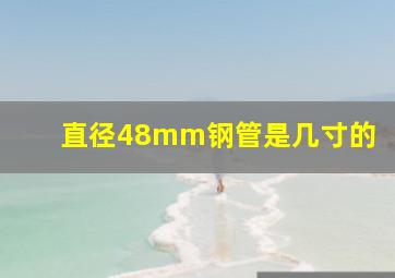 直径48mm钢管是几寸的