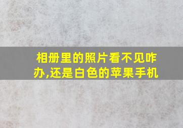 相册里的照片看不见咋办,还是白色的苹果手机