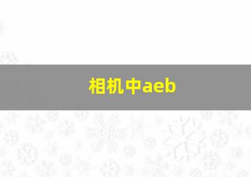 相机中aeb