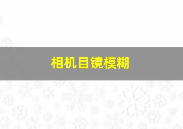 相机目镜模糊