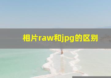 相片raw和jpg的区别