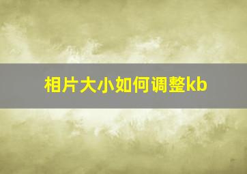 相片大小如何调整kb