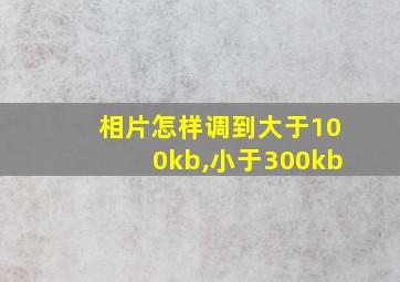 相片怎样调到大于100kb,小于300kb