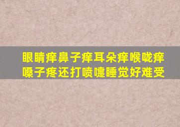 眼睛痒鼻子痒耳朵痒喉咙痒嗓子疼还打喷嚏睡觉好难受