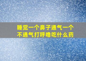 睡觉一个鼻子通气一个不通气打呼噜吃什么药