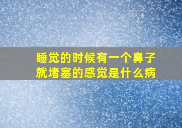 睡觉的时候有一个鼻子就堵塞的感觉是什么病