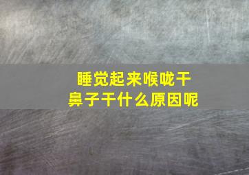 睡觉起来喉咙干鼻子干什么原因呢