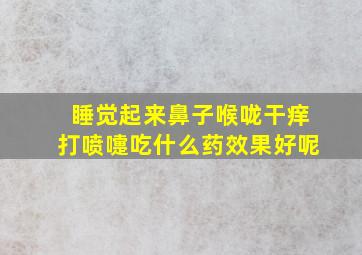 睡觉起来鼻子喉咙干痒打喷嚏吃什么药效果好呢