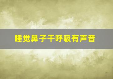 睡觉鼻子干呼吸有声音