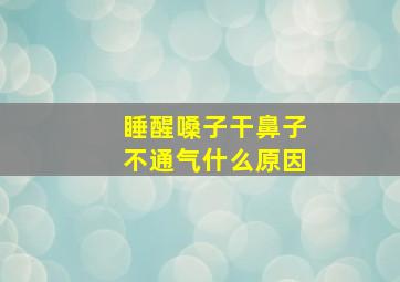 睡醒嗓子干鼻子不通气什么原因