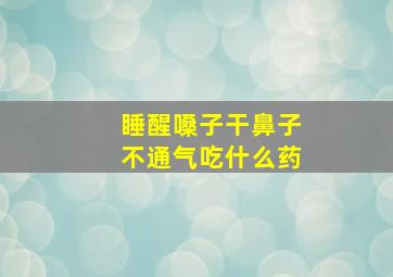 睡醒嗓子干鼻子不通气吃什么药