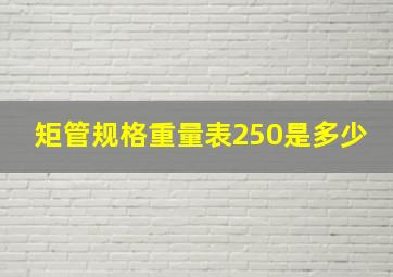 矩管规格重量表250是多少